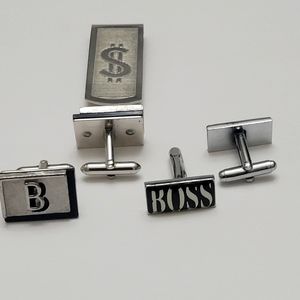Mens Accessory Grab Bag 2 Sets Cufflinks B Swank, Boss & 1 Money Clip